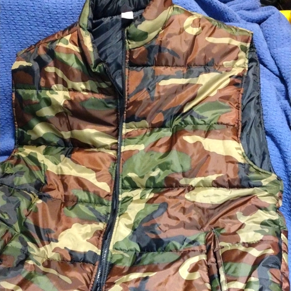 Open Trail 3xl men's camouflage puffy vest